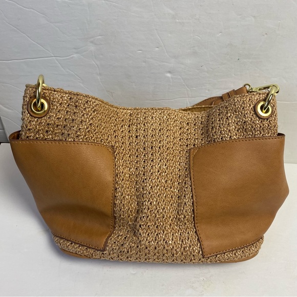 Madden Girl tan straw and polyurethane bucket bag - Picture 8 of 10